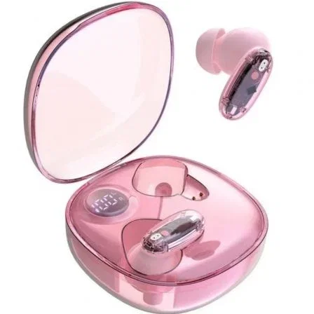Mars Gaming Auricular gaming MHI-B2 semi-transparente Bluetooth 5.4 indicador LED rosa